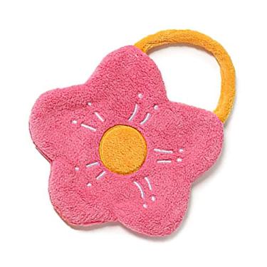 Imagem de Domary Toalha de Cozinha Suspensa Absorvente Macia Em Formato de Flor lã para Cozinha e Banheiro (Rosa Vermelha)