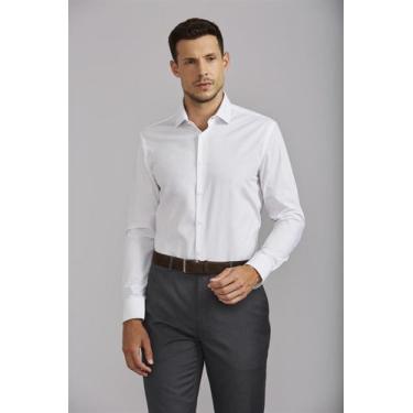 Imagem de Camisa Social Slim Fit - Branco - HIGHSTIL, Branco, 37