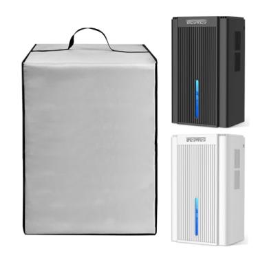 Imagem de EiiJugaloo Capa protetora para desumidificador resistente 600D nylon antiestático à prova d'água conveniente compatível com desumidificador CT11 para casa, 2,693 g (prata)