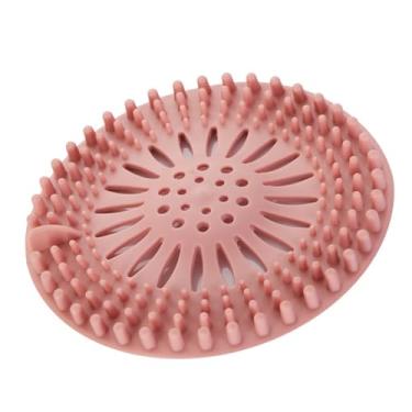 Imagem de Marhynchus Capa de Ralo de Chuveiro, Material Tpr, Coletor de Cabelo, Rolha, Filtro de Ralo de Chão Com Design Antiderrapante, para Cozinha, Banheiro, Banheira (PINK)