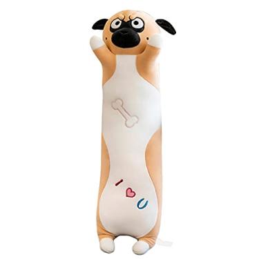 Imagem de Travesseiro de Pelúcia Macia Pet Gato Cachorro Forma Brinquedo Longo Abraço Bonito Sofá para Meninos Meninas Namorada Feriado