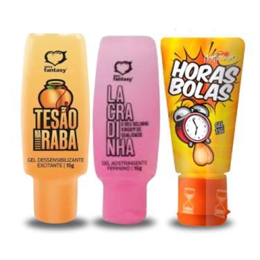 Imagem de Kit 3 Géis Íntimos 15g – Sexy Fantasy Tesão na Raba + Lacradinha + Horas Bolas | Excitante, Adstringente e Sensação Refrescante