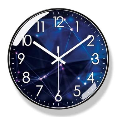 Imagem de Relógio de parede para decoração de cozinha, sala de estar, simples, doméstico, silencioso, relógio de segundo quartzo (3 tamanhos únicos)