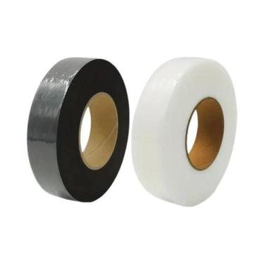 Imagem de Tecido De Entretela Dupla Face Preto E Branco, Fita Termocolante Para 