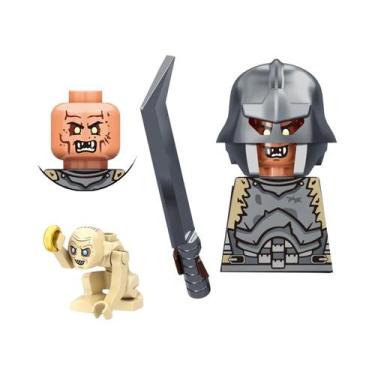 Imagem de Mini Figuras De Ação Blocos De Montar Orcs Anões Elfos Cavaleiros De R