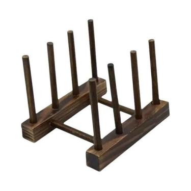 Imagem de Suporte De Armazenamento De Cozinha Multifuncional De Madeira Montado 