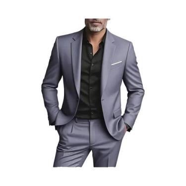 Imagem de Conjunto De Terno Slim Fit Preto Para Homens, Elegante Para Casamentos