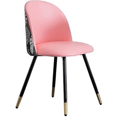 Imagem de Conjunto de cadeiras de sala de jantar para sala de jantar, sala de recepção de escritório, conjunto de cadeiras de jantar, assento estofado macio com pernas de metal, cadeiras de cozinha para sala de