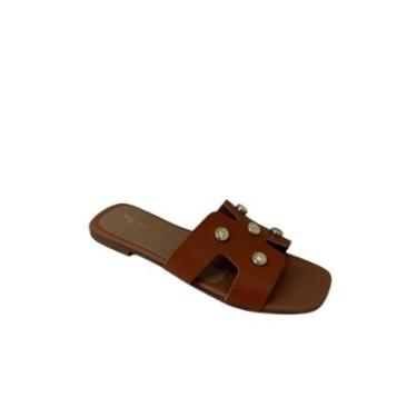 Imagem de Sandália Rasteira Feminina Tacha Metalizado-Feminino