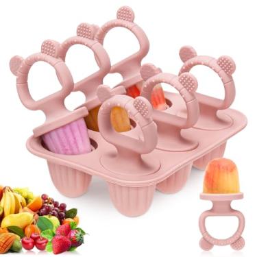 Imagem de Moldes de picolé de silicone para bebês com palitos, mini moldes de picolé para bebês moldes de picolé de leite materno para alívio da dentição, máquina de guloseimas congeladas, molde de picolé para