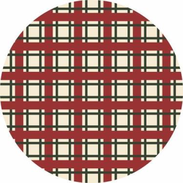 Imagem de Toalha De Mesa Redonda Tecido Oxford Xadrez Natalino -140x140cm - Fabr