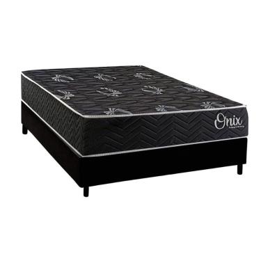 Imagem de Cama Box NOVO + Colchão Espuma Kappesberg D28 Anatômico Onix + Base CRC Corano Black