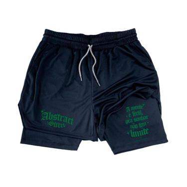 Imagem de Short Compressão Treino‎ A Mente É Fértil Abstract Street-Masculino