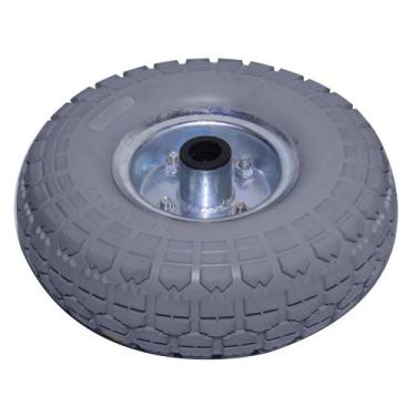 Imagem de Roda Borracha Cinza 350X4'' EIXO 7/8'' Rol. Rolete A04363-PU AXN - Aja