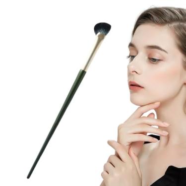 Imagem de Pincel de contorno de nariz, pincel de contorno angular | Pincel de sombra para nariz em formato de meio leque | Ferramentas de maquiagem escova angular corretivo escova cerdas macias para misturar cr