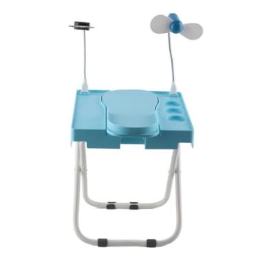 Imagem de KIMISS Suporte Ajustável Antiderrapante para Descanso de Pés para Pedicure Com Lupa LED e Ventilador de Secagem - Kit Profissional para Cuidados Com As Unhas Em Casa