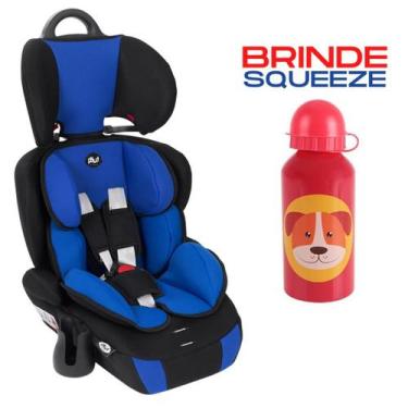 Imagem de Cadeira Infantil para Carro Versati Azul + Garrafinha Infantil Inox 40