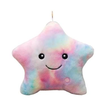 Imagem de Brinquedo De Pelúcia Estrela LED Brilhante, Almofada Macia Em Forma De