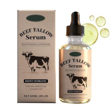 Imagem de Sérum facial antienvelhecimento de sebo, contém sebo bovino, hidrata e hidrata, nutre e firma a pele, melhora a elasticidade da pele, deixa a pele suave e hidratada, cuidados com a pele do sebo, 2 ml