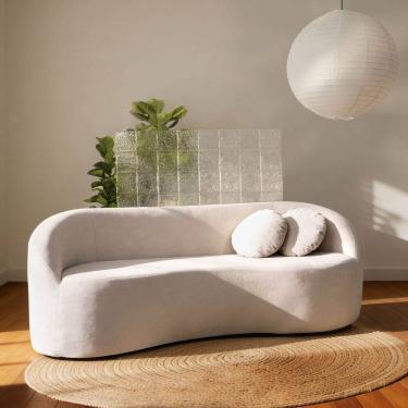 Imagem de Sofá 2 Lugares Orgânico 160cm Fava CabeCasa MadeiraOriginals OFFWHITE