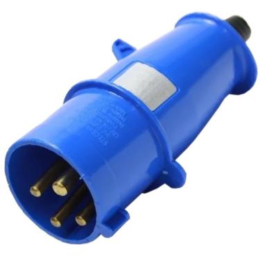 Imagem de Plugue 3p+t 16a 200-250v 9h Azul - N-4079 - Steck Plug 3p+t16a 200-250v 9h Az N-4079 Steck