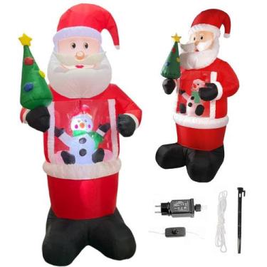 Imagem de Papai Noel Inflavel Grande Arvore Natal Boneco de Neve Natalino Loja C