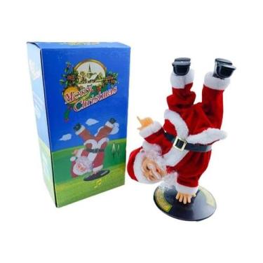 Imagem de Papai Noel Escalando Chaminé, Brinquedo Elétrico Com Escadas De Contas