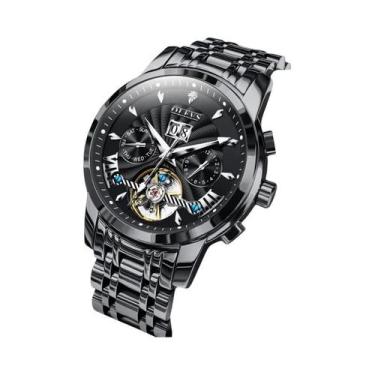 Imagem de Relógio Mecânico De Luxo Para Homens OLEVS Automático Clássico Com Cal