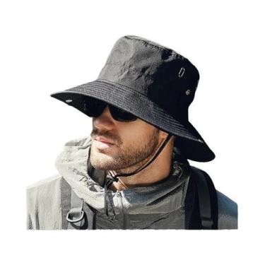 Imagem de Chapéu De Verão Masculino Com Aba Larga, Protetor Solar, Boné De Pesca