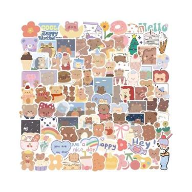 Imagem de 102PCS Adesivos Decorativos De Urso Fofo Para Scrapbooking, Diário, Ál