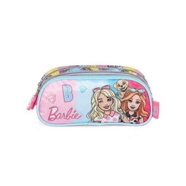 Imagem de Estojo Escolar Luxcel Barbie Pet e Friend Rosa-Feminino