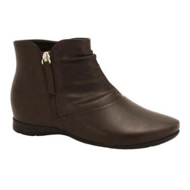 Imagem de Bota Comfortflex 2491302 Salto Grosso Ziper Original Conforto Feminino-Feminino