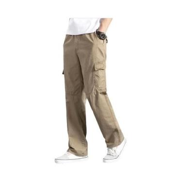Imagem de Calças Cargo Masculinas 6XL De Algodão Para Verão E Primavera, Roupa D