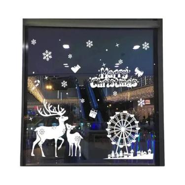 Imagem de Conjunto De Adesivos De Vidro Dupla Face Para Janela De Natal Com Papa