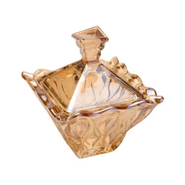 Imagem de Bomboniere Potiche de Cristal Safir Âmbar 12,5x10,5cm Wolff