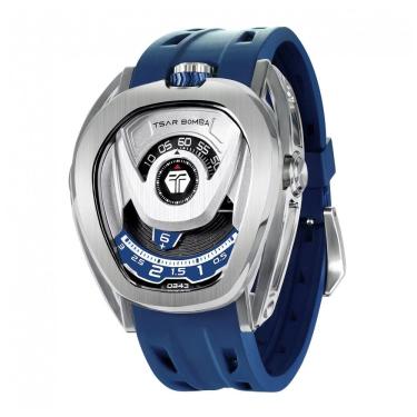 Imagem de TSAR BOMBA Relógio Masculino Automático em Aço Inoxidável com Movimento Japonês, Pulseira Viton e 100m Resistência à Água