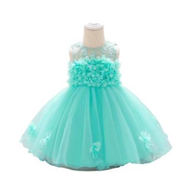 Imagem de Vestido De Festa Para Menina Pequena, 1 Ano, Aniversário, Batizado, Ve