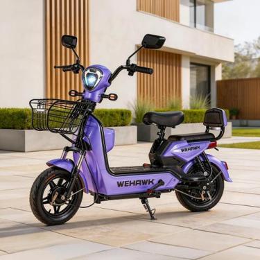 Imagem de Bicicleta Elétrica WeHawk Basket WX03 500W  48V 12Ah  Até 40km de Auto
