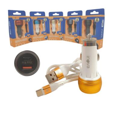 Imagem de Carregador Veicular 12v Turbo Usb / Tipo-c 45w