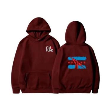 Imagem de Moletom Masculino CM Punk Com Capuz, Estilo Casual Para Outono E Inver