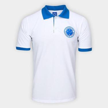 Imagem de Camisa Polo Cruzeiro Masculina - Oldoni Sports, Branco, GG