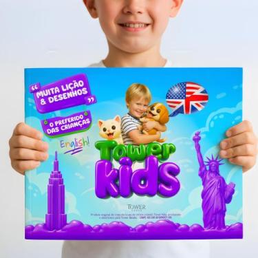 Imagem de Livro de Colorir Tower Kids 3 em 1 Bilíngue 60 páginas
