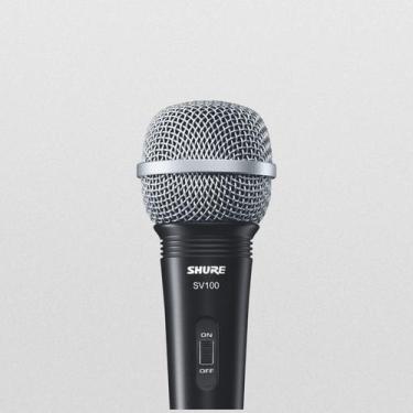 Imagem de Microfone De Mão Multifuncional Com Fio Sv100 Preto Shure