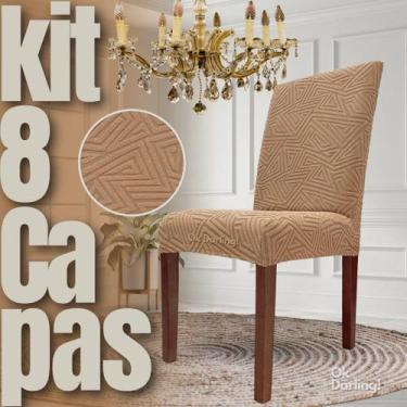 Imagem de Americana - Kit 8 Capas de Cadeira Linha Gold - Caramelo - OK Darling