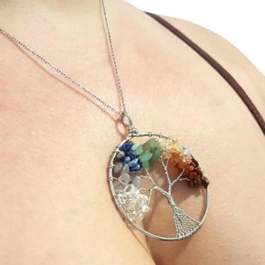 Imagem de Colar Árvore da Vida e Sete Chakras Proteção e Energia 50cm - Mandala