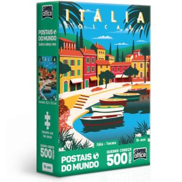Imagem de Quebra Cabeça Itália Toscana 500 peças NANO Postais do Mundo - Toyster