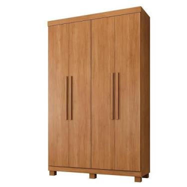 Imagem de Roupeiro Verona 4 Portas e 3 Gavetas Cinamomo - Top Decor