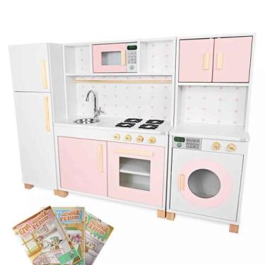 Imagem de Cozinha Infantil com Geladeira e Máquina de Lavar Kit Livro Educativo 