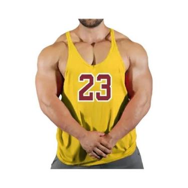 Imagem de Camiseta Sem Mangas Para Academia Masculina, Top De Fitness, T-shirt D