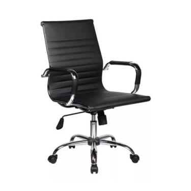Imagem de Cadeira DIRETOR Charles Eames Esteirinha - PRETO - POLLO MÓVEIS - 3288